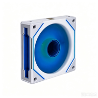 Pack de 3 ventilateurs Speedy DC 120 ARGB PWM avec dissipateur thermique en aluminium et contrôleur - 120 mm blanc pour PC