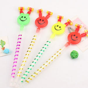 Dragón de juguete grande con cara sonriente que sopla, juguete silbante para niños, dragón de juguete con cara sonriente, dragón payaso que sopla, dragón de calle para vendedores. - Product Image 2