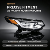 Pour Land Rover Discovery 5 L462 2017-2025 – Ensemble de phares Full LED avec réflecteur chromé, Plug and Play, DRL