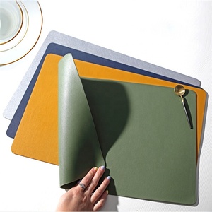 Tùy chỉnh sang trọng trang trí nội thất cá nhân placemats chống trượt PU vị trí thảm cho bàn ăn da - Product Image 2