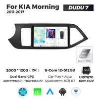 Lecteur multimédia Android MEKEDE DUDU7, navigation GPS, écran 2K pour KIA Morning 2011-2017