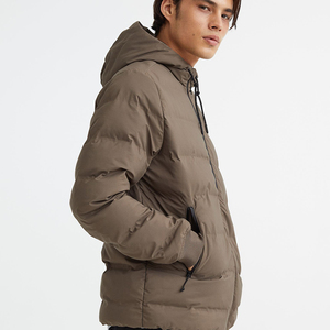 Vente en gros de veste bouffante coupe-vent en toile nylon 100% pour hommes de taille XL légère hiver chaud motif de col à capuche meilleure qualité - Product Image 2