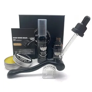 Private Label Baard Groei Kit Schoonmaken Rollende Baard Olie Serum Baard Balsem Verzorging Geschenkset