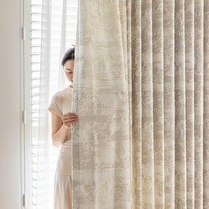 Chất lượng cao Chenille Jacquard polyester dày Màn dệt cửa sổ sang trọng Rèm cho phòng khách phòng ngủ - Product Image 3