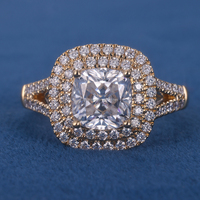 Personnalisé S925 Argent 10K 14K 18K Or Massif Moissanite Lab Diamant Rubis Émeraude Saphir Bagues De Fiançailles De Mariage Bague D'éternité