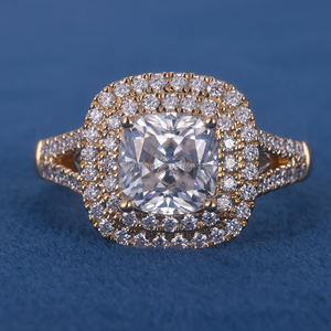 Personnalisé S925 Argent 10K 14K 18K Or Massif Moissanite Lab Diamant Rubis Émeraude <span class=keywords><strong>Saphir</strong></span> Bagues De Fiançailles De Mariage <span class=keywords><strong>Bague</strong></span> D'éternité - Product Image 5