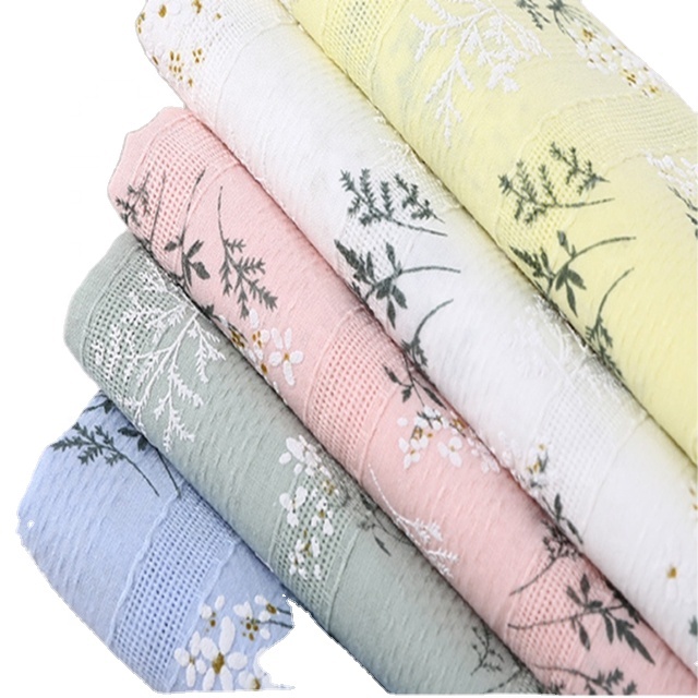 Высококачественная Модная хлопковая жаккардовая ткань с принтом для женских платьев