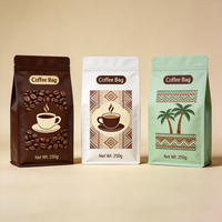 Sacs à café avec valve 100% recyclables, imprimés sur mesure, 8oz, 12oz, 16oz, 5lb, 100g, 250g, 500g, 1kg