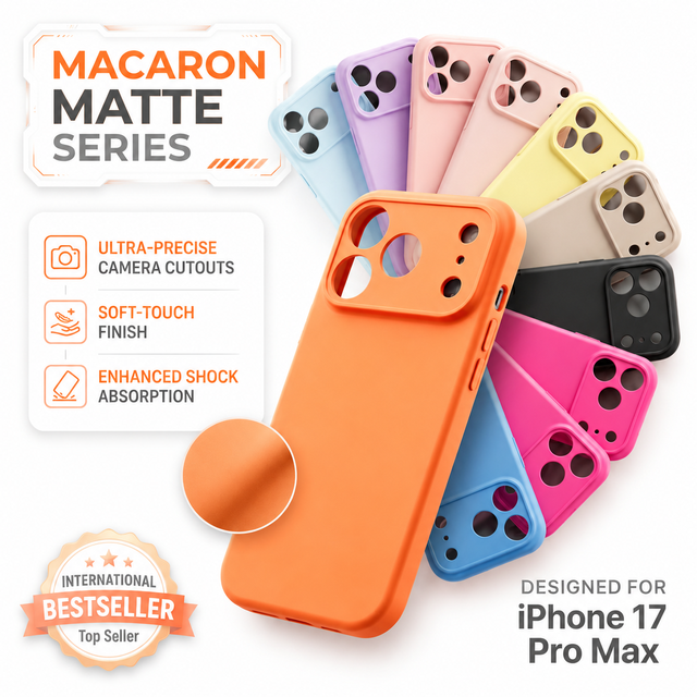 Factory Customization Macaron Matte TPU Phone Case for 17 Pro Max Soft Touch Anti-Fingerprint Shockproof 360 Protection