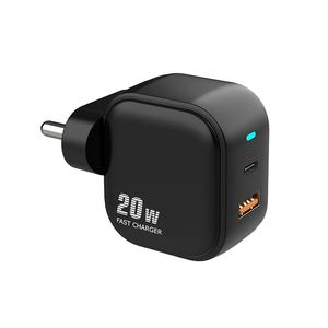 Enchufe DE LA India Ecológico 20W PD Cargador rápido Adaptador de corriente A + <span class=keywords><strong>C</strong></span> Tipo <span class=keywords><strong>C</strong></span> Cargador de pared con pantalla LED y protección OTP - Product Image 2
