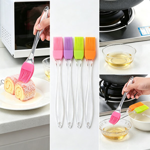 6-Color Detachable Silicone Basting Brush <b>Set</b>, Clear Handle Pastry Brush for <b>Baking</b>, Cooking & Cake Tools & Kitchen Gadgets - Product Image 3
