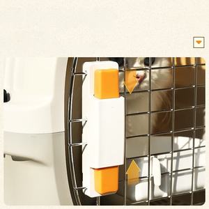 Fabrika doğrudan sıcak satış havayolu kedi taşıyıcı <span class=keywords><strong>Metal</strong></span> kapı hava geçirgen Pet taşıma kutusu ile sapanlar - Product Image 3