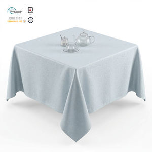 Mantel de Jacquard Grueso Plateado de 6 pies, Personalizado, Impermeable, Duradero y Ecológico, de Poliéster Damasco para Eventos Corporativos y Exhibiciones - Product Image 1