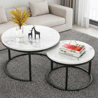 Table basse ronde en MDF de luxe moderne et durable, hautement recommandée pour les meubles de salon de luxe