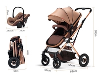 Chariot de bébé pliable multifonctionnel JXB pour l'extérieur avec ressorts amortisseurs – Ventes flash