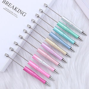 ปากกาลูกปัดหลากสีแบบทำมือด้วยแสงยูวีหลากสีลูกปัดแวววาวพร้อมปากกาลูกลื่นพลาสติกของขวัญ - Product Image 3