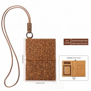 Custom Wholesale Cork Passport Holder and Luggage Tag Set Bulk Eco Friendly Travel Accessories - Product Image 1