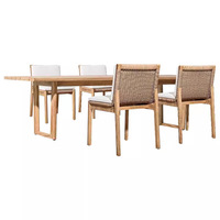 Chaise de salle à manger en teck pour extérieur, résistante au soleil, imperméable et anticorrosion, idéale pour villa, jardin, maison d'hôtes et terrasse d'hôtel