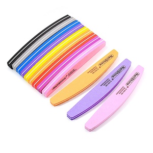 Half Moon Sanding Nail File Sponge Biểu Tượng Tùy Chỉnh In Double Side Moon Shape Làm Móng Tay Tập Tin Sanding Tập Tin Và Bộ Đệm 100/180 - Product Image 3