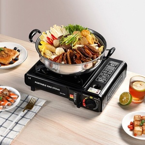 Nouveau type de réchaud à gaz portable mini pour le camping en plein air, brûleur manuel en acier, four à cassette, allumage piézoélectrique, conception monobloc - Product Image 2