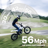 Valtinsu Em5 Ultra Dirt Bike 72V 8000W 275Nm Moto Tout-Terrain avec Cache-Moteur en Fer, Haute Vitesse, Moto de Cross Hors Route