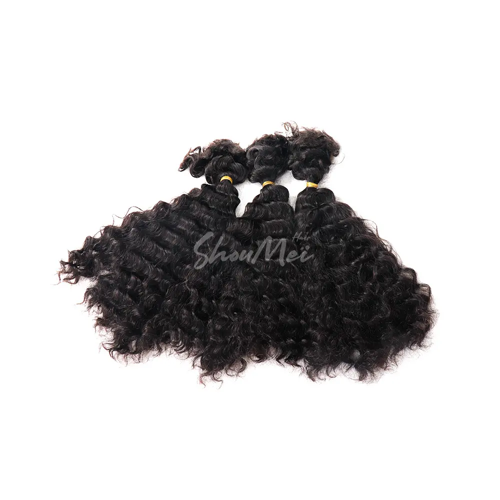 Factory Wholesale Human Hair Bulk Braiding Style Deep Curly Bulk hair 100 Virgin Human Hair Deep Kinky Curly Bulk