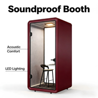 Cabine d'étude moderne avec structure en aluminium, cabines de bureau insonorisées pour bureau à domicile, bâtiment, hôtel, salle de lecture et cabine de réunion acoustique