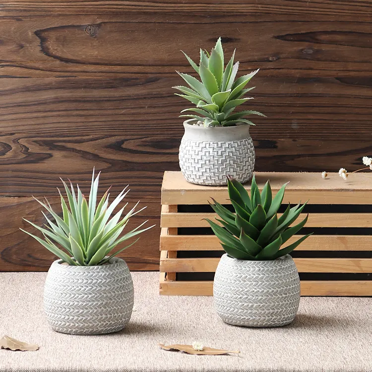 New design succulents arrangement set evergreen plants potted artificial succulent plant