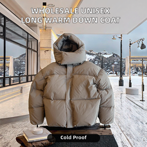 Vente en gros directe fabricants : Blouson classique long à trois bandes avec capuche et fermeture éclair, chaud et épais, résistant au froid, 100% polyester, pour hommes et femmes. - Product Image 2