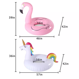 120cm hồng Flamingo bơi vòng phao Inflatable hồ bơi đồ chơi người lớn bơi vòng nước bè không khí Nệm DHL freeshipping - Product Image 3