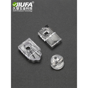 Jiufa <b>Plastic</b> Glass Clip <b>Mirror</b> Cabinet Fixing Bracket 20pcs With Screws For Wardrobe Bookcase - Product Image 2