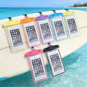 Pochette étanche pour téléphone portable avec logo personnalisé, sac de transport en PVC, sac de téléphone portable étanche portable pour la natation en plein air avec cordon - Product Image 1