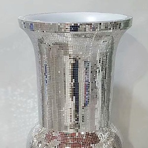 Vase en verre mosaïque transparent décoratif d'intérieur, Pot de <span class=keywords><strong>fleur</strong></span> de mariage, vente en gros, 2023 - Product Image 3