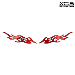 Une paire d'autocollants imperméables en vinyle PVC pour carrosserie de voiture, autocollants adhésifs avec mots tendance pour moto et voiture XGS DECAL FLP - Product Image 2