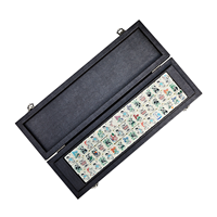 Tuiles de Mahjong Américaines de Luxe Gravées en Acrylique Simple Couche, Ensemble de Mahjong Personnalisé, Tuiles de Mahjong Illustrées Fantaisie avec Étui
