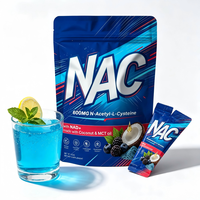 Formules Personnalisées Saveurs Marque Privée Poudre NAC Suppléments N-Acétyl-L-Cystéine Huile MCT de Noix de Coco NAD Poudre Longévité NAC