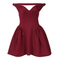 La nouvelle robe de soirée élégante Slash cou moulante Mini robe d'été Vestidos femmes V profond hors épaule dos nu Sexy robe trapèze