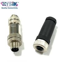 Prise Profibus M12 à Codage A B D, 4 Pôles, Femelle, Blindée, Métallique, Type à Vis PG9 pour Zone Antidéflagrante Chimique