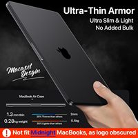 Coque rigide de protection ultra-mince pour MacBook Air 15 pouces M4 M3 M2 2025 2024 2023 A2941 A3114 A3241