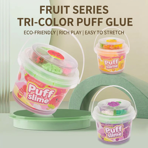 Seau de slime en argile à base de colle fruitée, slime cristallin, colle moussante, jouet éducatif DIY pour enfants - Product Image 1