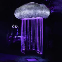 Rideau nuage eau Induction LED coloré champignon Motif lumière paysage extérieur lumières décoratives