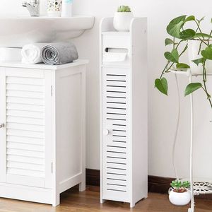 Salon armoire de rangement moderne trois couches durable étanche PVC porte-<span class=keywords><strong>papier</strong></span> hygiénique étroit Gap organisateur anti-poussière - Product Image 1