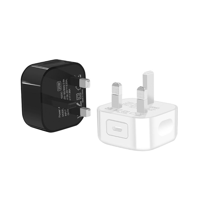 20W UK Plug USB C Fast Charger Plug UK Type c Socket Mobile Wall Charger Compatible iPhone 13 Pro/13 Mini/13 Pro Max DC OTP