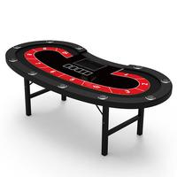 YH 94 pouces En Gros Jeu De Table De Poker Pliable Casino Tables Simple Pliage Table De Poker avec Porte-gobelets Distributeur Plateau pour Vente