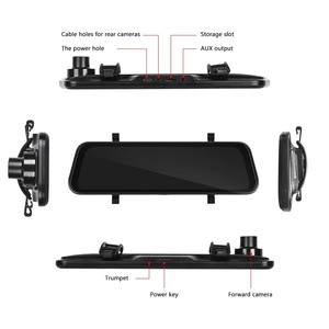 Cámara <span class=keywords><strong>de</strong></span> Coche con <span class=keywords><strong>Pantalla</strong></span> Táctil <span class=keywords><strong>de</strong></span> 9.66 Pulgadas, Caja Negra <span class=keywords><strong>para</strong></span> Coche, Grabadora <span class=keywords><strong>de</strong></span> Vídeo <span class=keywords><strong>para</strong></span> Automóvil <span class=keywords><strong>de</strong></span> Doble Lente, Cámara <span class=keywords><strong>de</strong></span> Visión Trasera con Espejo Retrovisor <span class=keywords><strong>de</strong></span> 1080P - Product Image 3