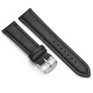 Yazole D P21 Fabriek Groothandel Unisex Plain Italiaanse Lederen Horloge Bandjes 2020 Kwaliteit Zwart Bruin Horloge Bands Populaire Riemen