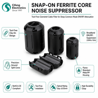 Noyau de ferrite NiZn à clipser, à faible DCR, pour blindage EMI large bande, certifié ROHS/REACH, pour équipement industriel et machines-outils