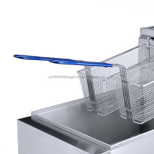 Venta caliente comercial Gas Freidora Máquina para la venta 1-Tank 2-Basket Freidora Gas Patatas fritas Máquina freidora - Product Image 2