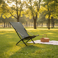 Chaise de couchage relaxable légère et portable Chaise de plage pliante en tissu Oxford durable