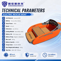 Bateau de sauvetage en cas d'inondation, propulsion électrique à grande vitesse, équipement de sauvetage aquatique d'urgence, capacité de charge de 100 kg, 30-40 km/h, 3 personnes, incendie